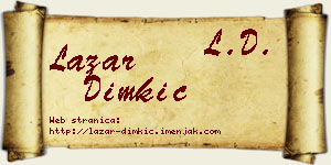 Lazar Dimkić vizit kartica